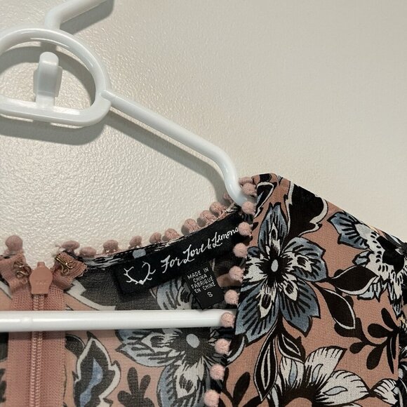 For Love & Lemons Grace Maxi Dress in Nude Floral Size Small - Picture 5 of 16